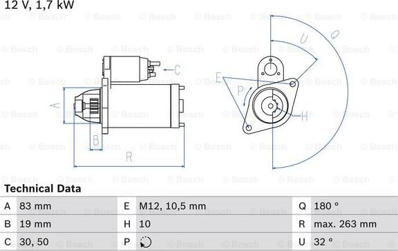 BOSCH 0 986 018 210 - Стартер vvparts.bg