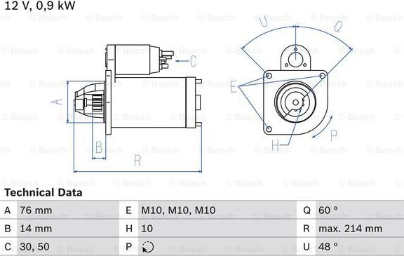 BOSCH 0 986 018 230 - Стартер vvparts.bg