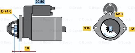 BOSCH 0 986 018 721 - Стартер vvparts.bg