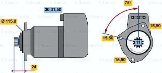 BOSCH 0 986 013 440 - Стартер vvparts.bg