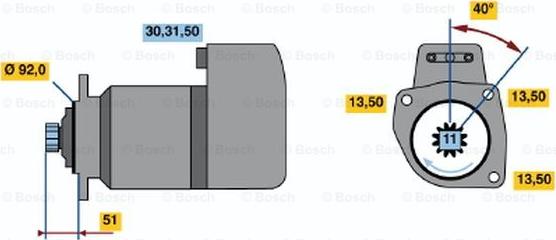 BOSCH 0 986 013 420 - Стартер vvparts.bg