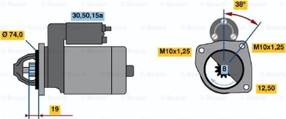 BOSCH 0 986 013 501 - Стартер vvparts.bg