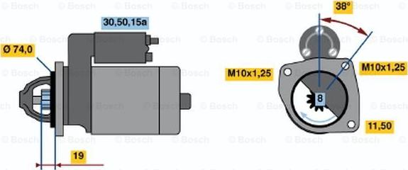 BOSCH 0 986 013 511 - Стартер vvparts.bg