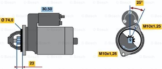 BOSCH 0 986 013 531 - Стартер vvparts.bg