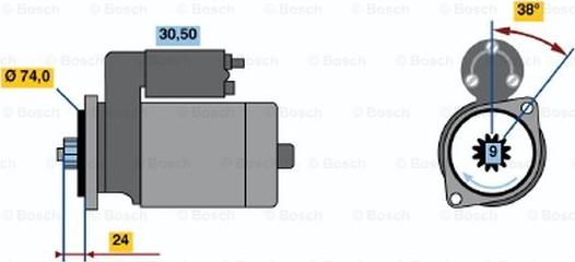 BOSCH 0 986 013 571 - Стартер vvparts.bg