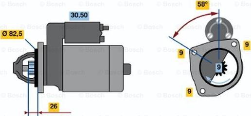 BOSCH 0 986 013 640 - Стартер vvparts.bg