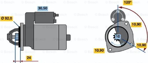 BOSCH 0 986 013 190 - Стартер vvparts.bg