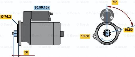 BOSCH 0 986 013 880 - Стартер vvparts.bg