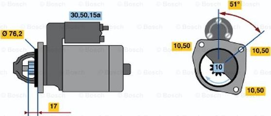 BOSCH 0 986 013 220 - Стартер vvparts.bg