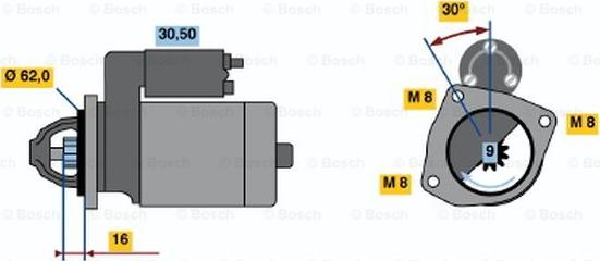 BOSCH 0 986 013 740 - Стартер vvparts.bg