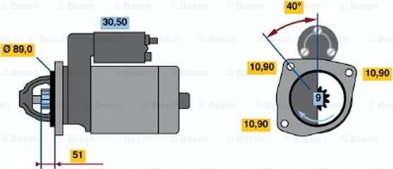 BOSCH 0 986 012 940 - Стартер vvparts.bg