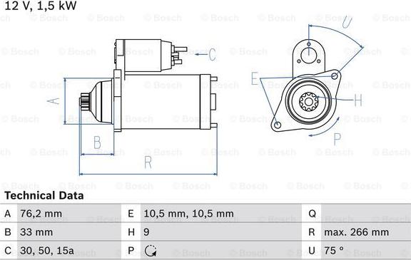 BOSCH 0 986 012 660 - Стартер vvparts.bg