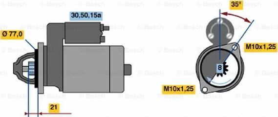 BOSCH 0 986 012 171 - Стартер vvparts.bg