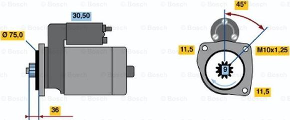 BOSCH 0 986 012 851 - Стартер vvparts.bg