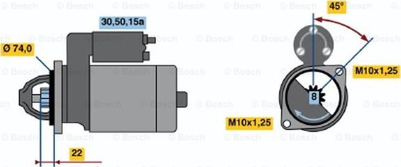 BOSCH 0 986 012 861 - Стартер vvparts.bg