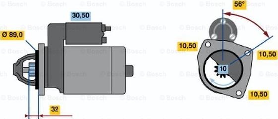 BOSCH 0 986 012 350 - Стартер vvparts.bg