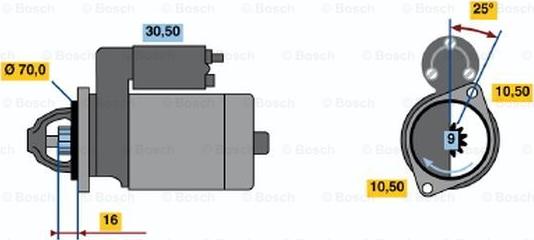 BOSCH 0 986 012 241 - Стартер vvparts.bg