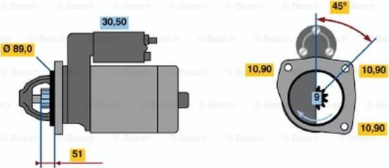 BOSCH 0 986 012 750 - Стартер vvparts.bg