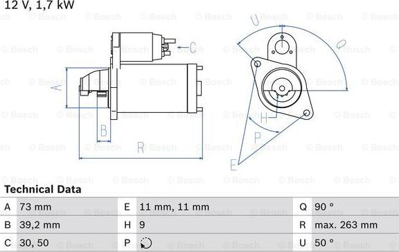 BOSCH 0 986 017 440 - Стартер vvparts.bg