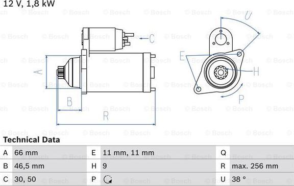 BOSCH 0 986 017 450 - Стартер vvparts.bg