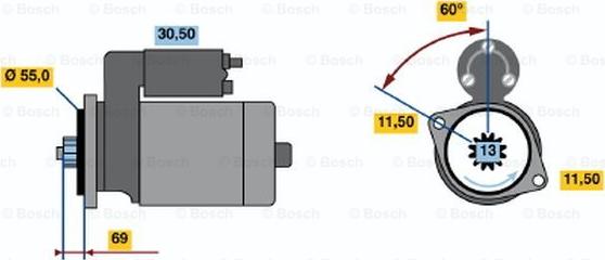 BOSCH 0 986 017 591 - Стартер vvparts.bg