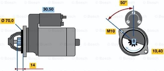 BOSCH 0 986 017 551 - Стартер vvparts.bg