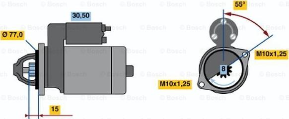 BOSCH 0 986 017 651 - Стартер vvparts.bg