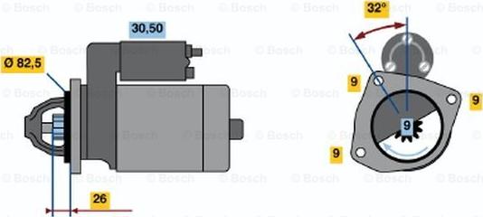 BOSCH 0 986 017 010 - Стартер vvparts.bg