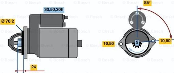 BOSCH 0 986 017 150 - Стартер vvparts.bg