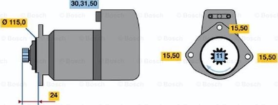 BOSCH 0 986 017 850 - Стартер vvparts.bg