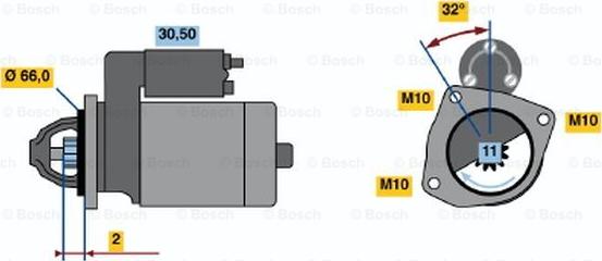 BOSCH 0 986 017 391 - Стартер vvparts.bg