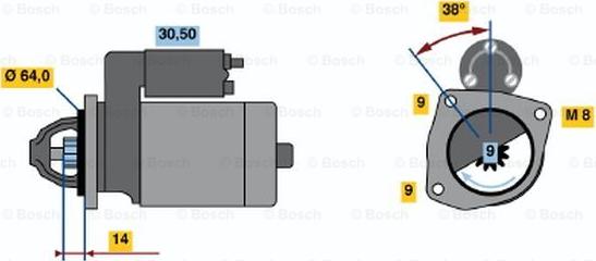 BOSCH 0 986 017 781 - Стартер vvparts.bg