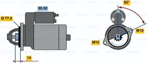 BOSCH 0 986 017 721 - Стартер vvparts.bg