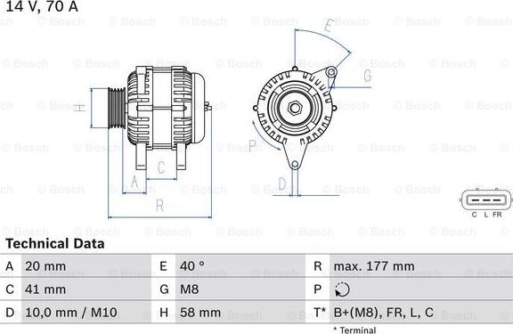 BOSCH 0 986 084 030 - Генератор vvparts.bg