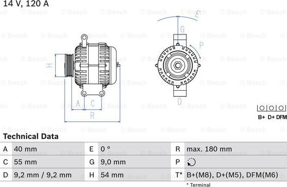 BOSCH 0 986 084 160 - Генератор vvparts.bg