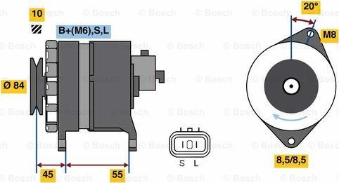 BOSCH 0 986 080 910 - Генератор vvparts.bg