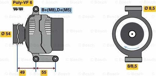 BOSCH 0 986 080 980 - Генератор vvparts.bg