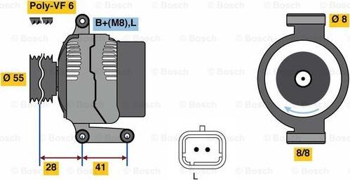 BOSCH 0 986 080 930 - Генератор vvparts.bg