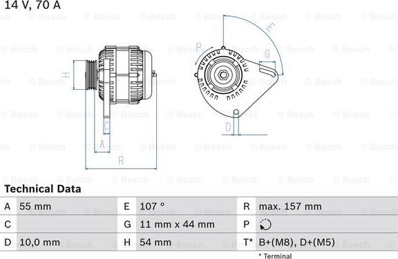 BOSCH 0 986 080 490 - Генератор vvparts.bg