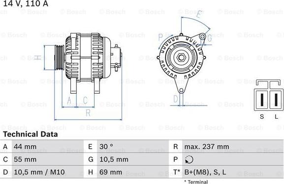 BOSCH 0 986 080 640 - Генератор vvparts.bg