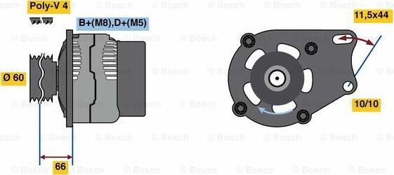 BOSCH 0 986 080 670 - Генератор vvparts.bg