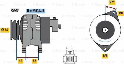 BOSCH 0 986 080 020 - Генератор vvparts.bg