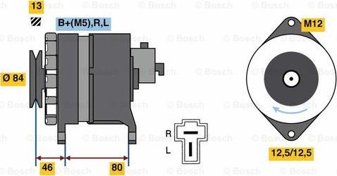 BOSCH 0 986 080 160 - Генератор vvparts.bg