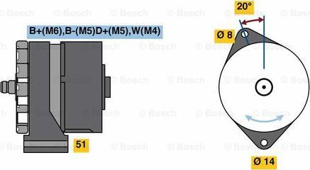 BOSCH 0 986 080 180 - Генератор vvparts.bg