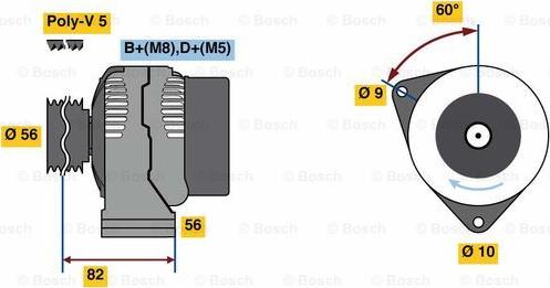 BOSCH 0 986 080 890 - Генератор vvparts.bg