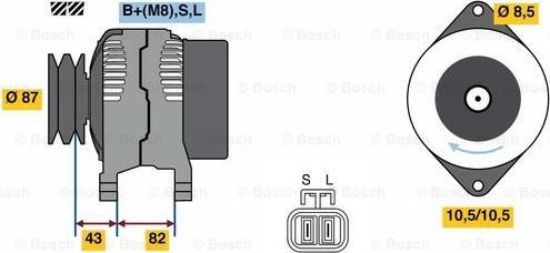 BOSCH 0 986 080 860 - Генератор vvparts.bg