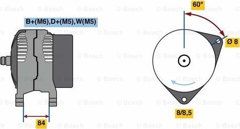 BOSCH 0 986 080 820 - Генератор vvparts.bg