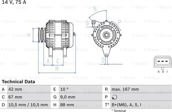 BOSCH 0 986 080 390 - Генератор vvparts.bg