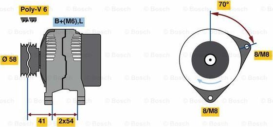 BOSCH 0 986 080 340 - Генератор vvparts.bg