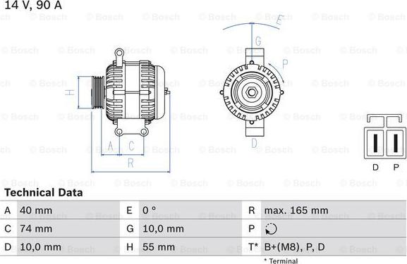 BOSCH 0 986 080 320 - Генератор vvparts.bg